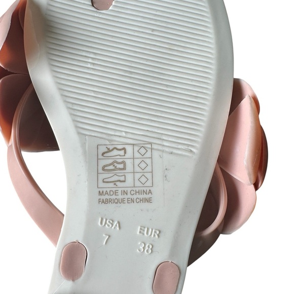 Jeffrey Campbell Women's Fleuris Jelly Flip Flop Pink Sandals Size 7 - Picture 5 of 6